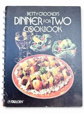 Betty Crocker’s Dinner for Two Cookbook 1979 Vintage Spiral Bound Golden Press